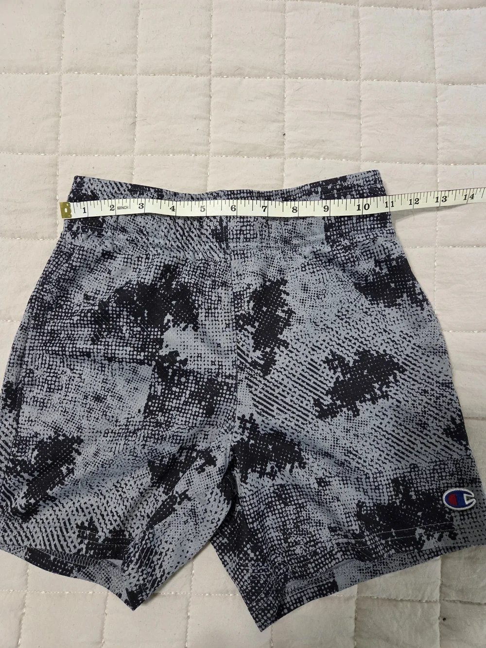 Champion Black and Gray Patterned Kids Shorts